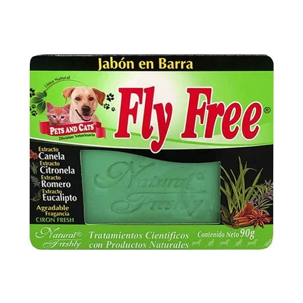 JABON PERROS Y GATOS FLY FREE 90 gr