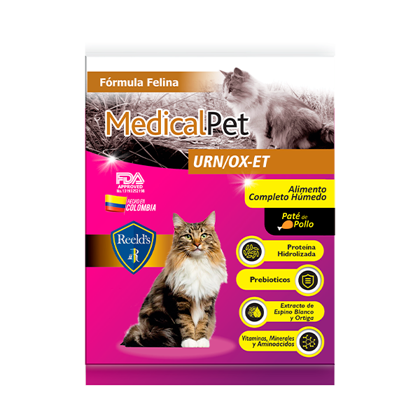 Reelds Medical Pet Gatos Urinario Y Renal 100Gr UR N OX-ET. Alimento Humedo