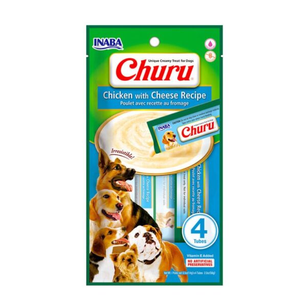 Churu Dog Chicken With Cheese Recipe X4 Und (Azul Claro) 14 Gr